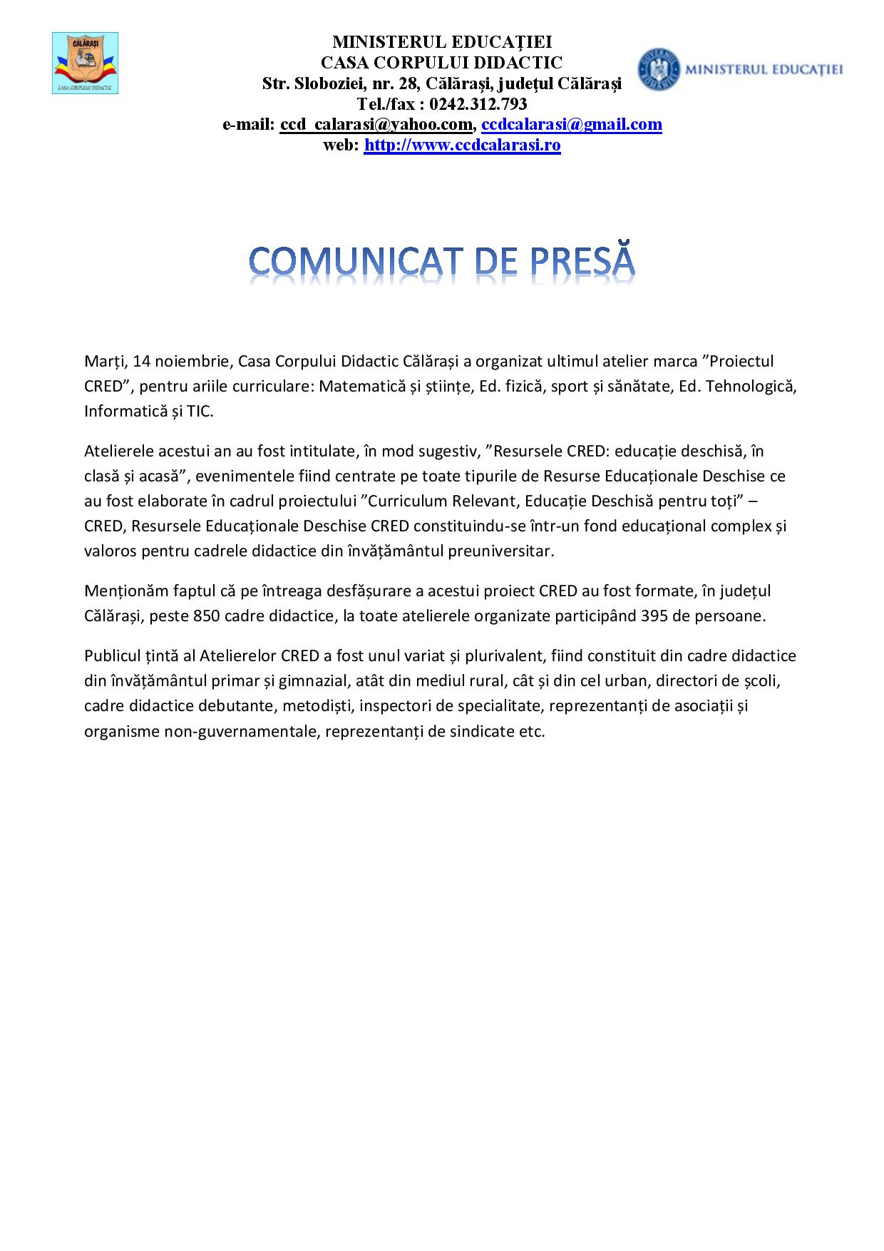 comunicat de presa CCD Calarasi page 001
